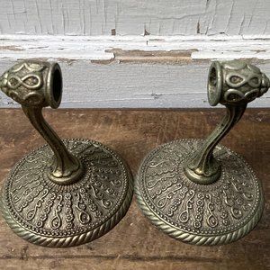 Vintage AMER. TACK & HDWE. CO 1968 #02404 Brass Towel Bar Holders